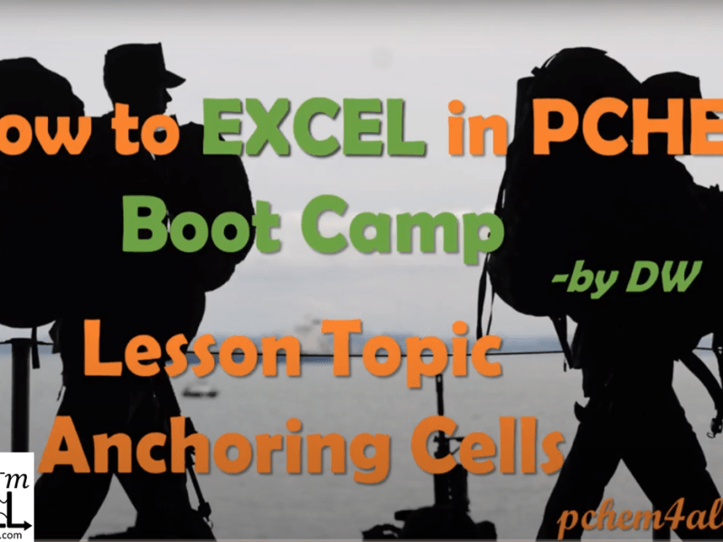 Anchoring Cells in&nbsp;Excel